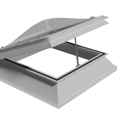 Polycarbonate Rooflight with Hinged uPVC Kerb