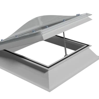 Polycarbonate Rooflight with Hinged uPVC Kerb